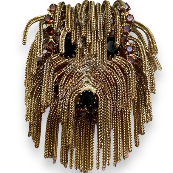 Vintage Dominic DeTora Shaggy Terrier Dog Pendant